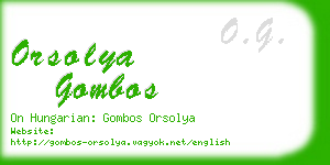 orsolya gombos business card